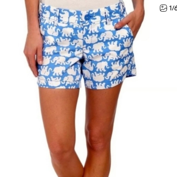 Lilly Pulitzer Callahan Elephant Shorts Sz 2 - Picture 8 of 8